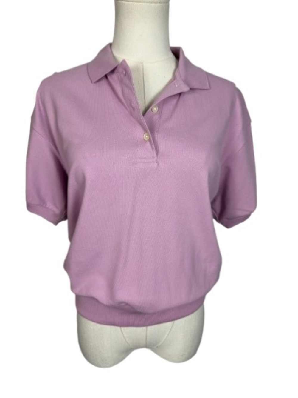 Everlane Lilac Short-Sleeve Polo Sweater Top Size S